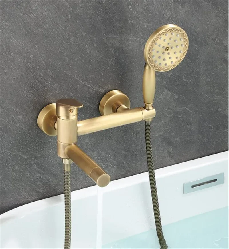 Description Picture 6 of itemBathtub Shower Set Wall Mounted Antique Bronze Rotatable Bathtub ,Bidet Faucet  Bathroom Bath & Mixer Tap Brass