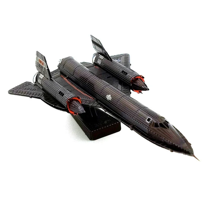 Multicolore Sr-71 Blackbird Spy Plane 3D Modello In Metallo Militare Fighter Plane Assembly Model Jigsaw Decoration Toys For Kids Adult