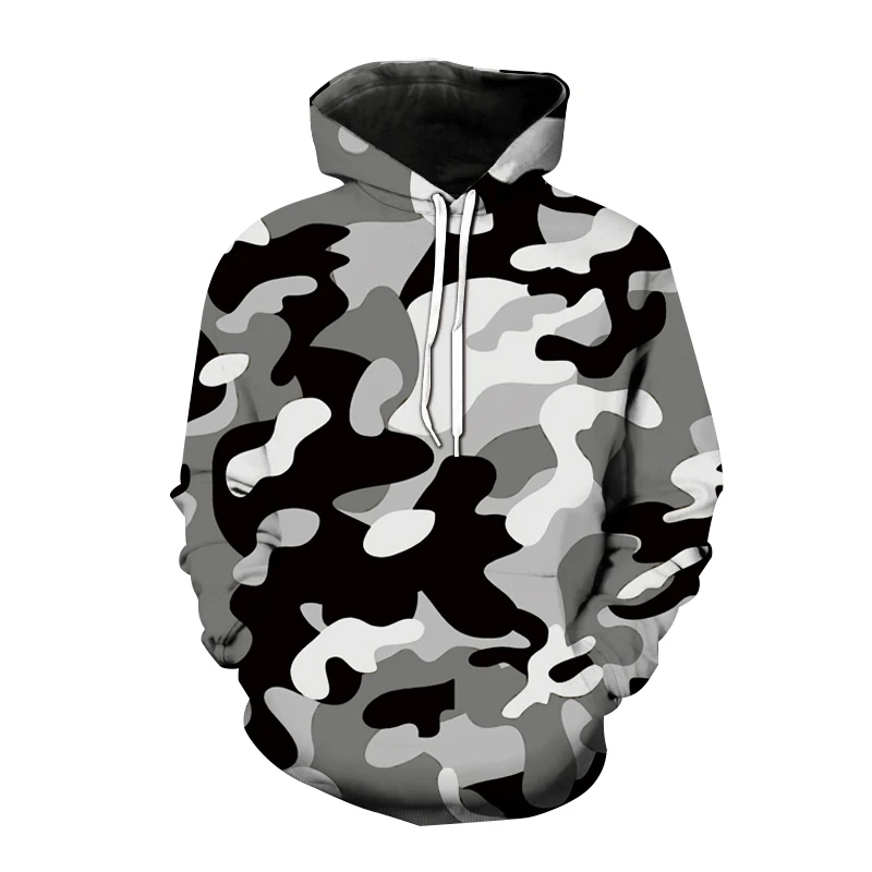 Sudadera con capucha de estilo militar para hombre y mujer, ropa de calle con estampado 3D de camuflaje, estilo Harajuku