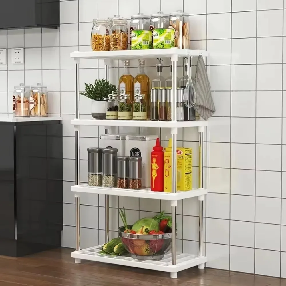 Floor Standing Storage Rack Portable Bathroom Products Rust Proof Household Shelves Multilayer Practical Kitchen Storage Rack