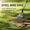 Garden Retractable Rake Stainless Steel Big Size Flower Potted Plant Outdoor Planting Home Garden Forest Tools Long Handle 3