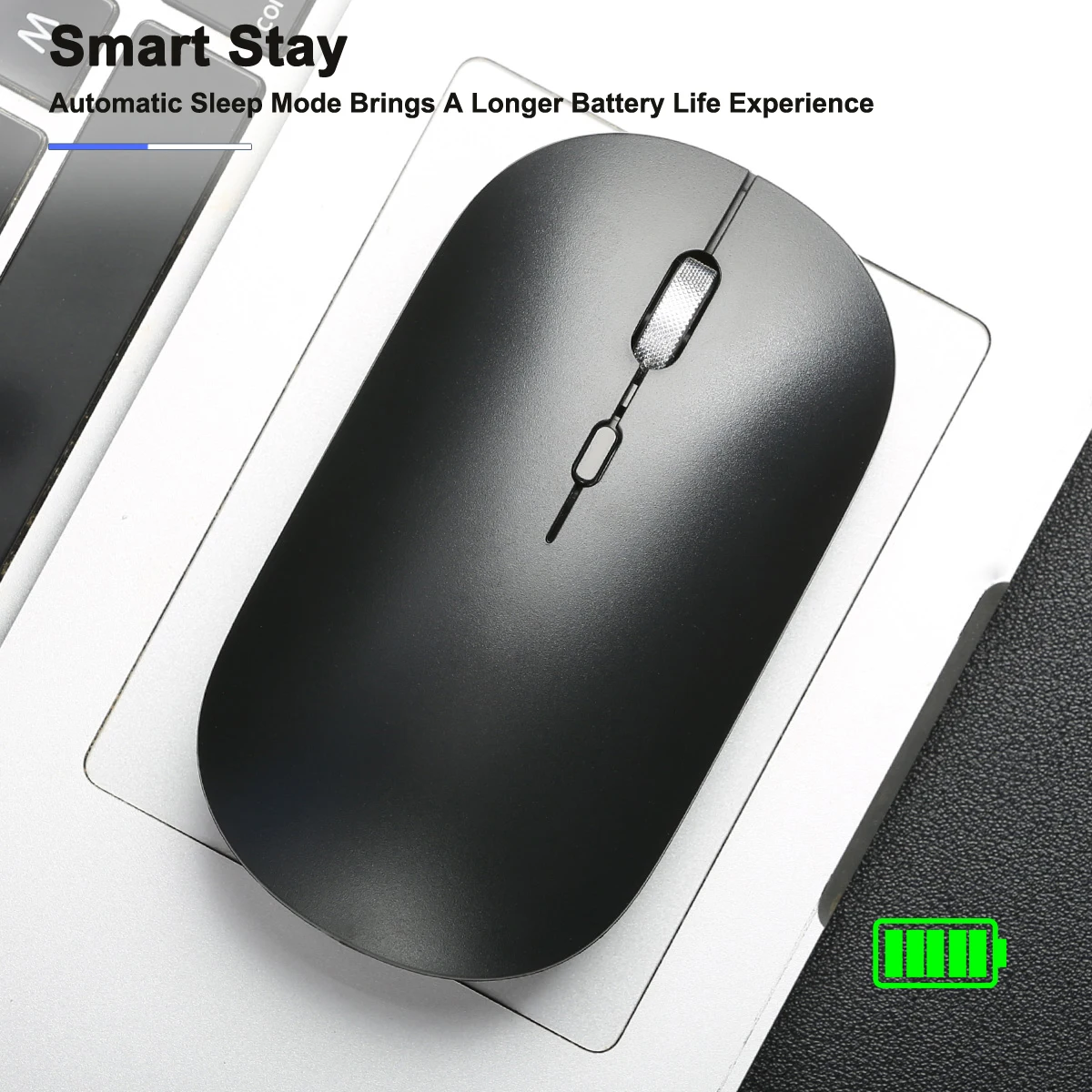 Wireless Gaming Mouse for PC 2.4G Slim Ergonomic Compatible with Laptop/Tablet/Desktop Battery Not Included