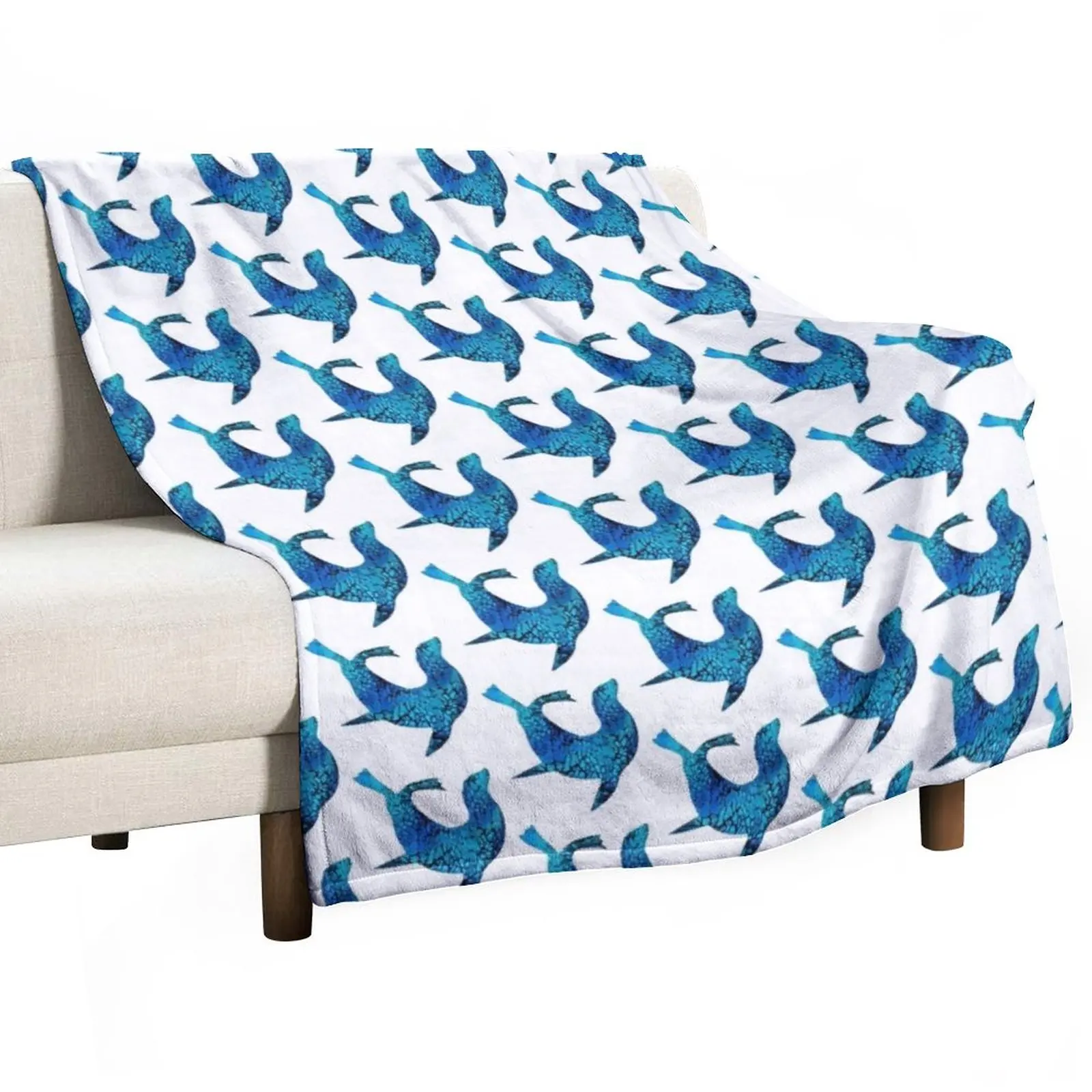 

Sea Lion: shades of blue Throw Blanket Luxury Throw Decorative Beds Hairy Blankets
