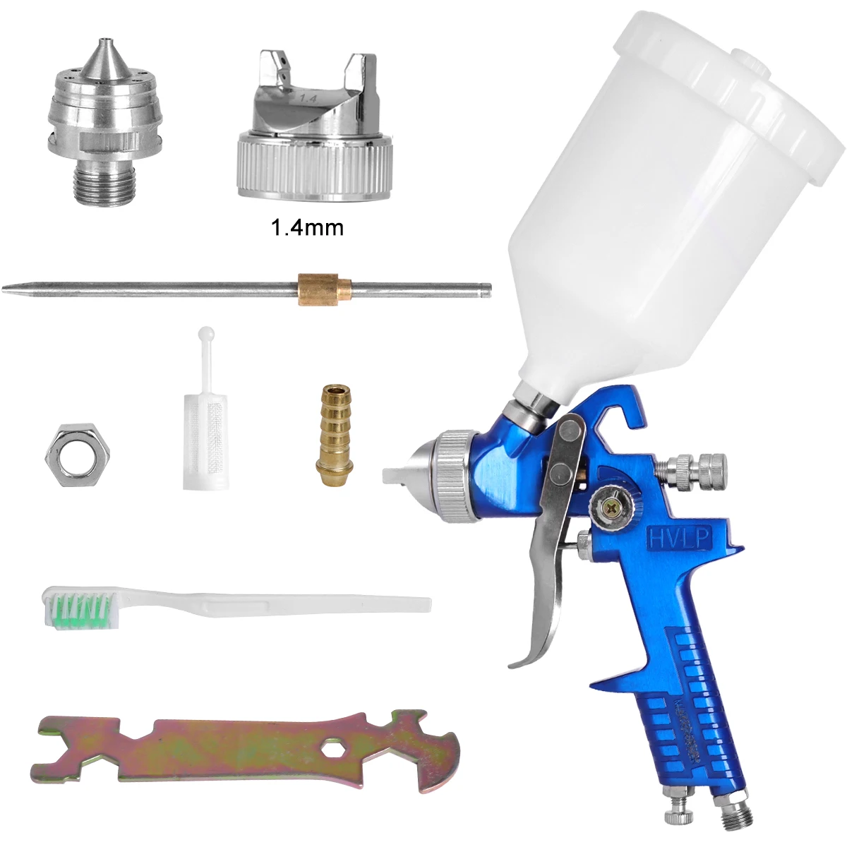 LVLP Gravity Feed Air Spray Gun Mini Paint Spraying Gun Kit 1.3mm Nozzle  600ml Fluid Cup Air Paint Sprayer for Painting Car - AliExpress