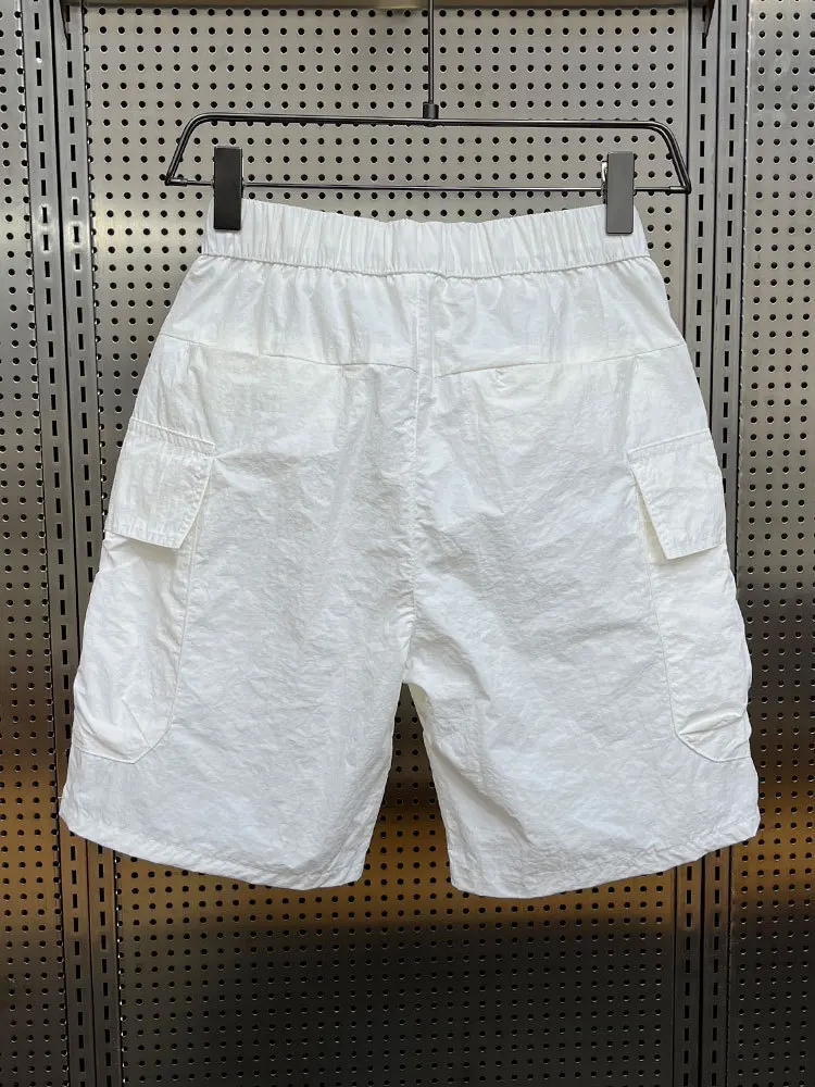 Description Picture 6 of item2024 Summer Ice Thin Running Shorts Men Casual Elastic Waist Quick Dry Sports Style Fitness Jogging Breathable Beach Shorts