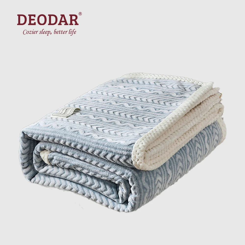 

DEODAR Winter Warm Skin-friendly Milk Fleece Blanket, Moisture-wicking and Breathable Home Textile for Driving and Travelling