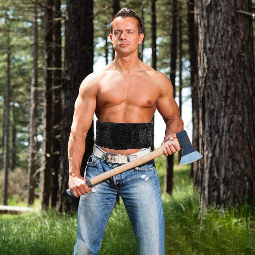 운동 및 코어 서포트용 허리 트리머 벨트 1개 ? 조절 가능한 네오프렌 랩, 블랙