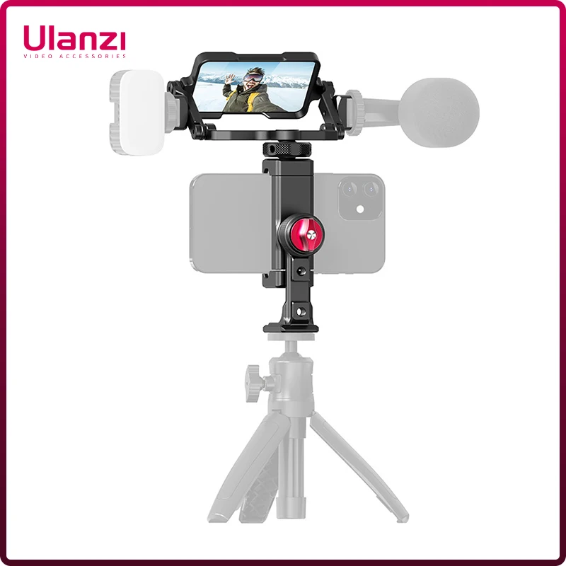 Ulanzi-telefone com Câmera Universal Vlog Flip Screen Mirror Ângulo Ajustável Selfie Bracket Sony Lumix Canon Dslr Câmera Iphone