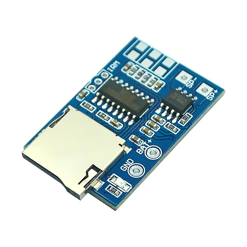 

TF Card MP3 Decoder Board With 2W Power Decoding Module 3.7-5V Mixed Mono Playback With Memory