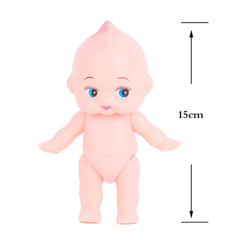 

1PC Family Doll 15cm Three Hair Enamel Doll Simulation Baby Nude Doll Half Length Chaffy Dish Decorative Doll 19cm naked doll