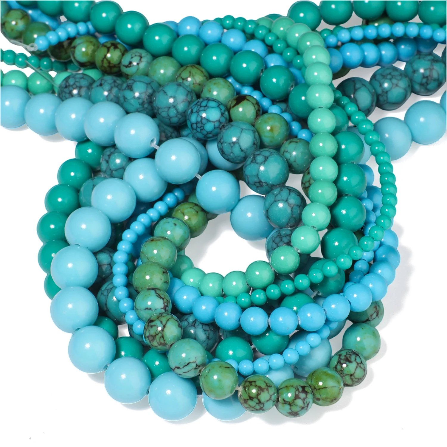 Turquoise Blue Howlite Stone Beads