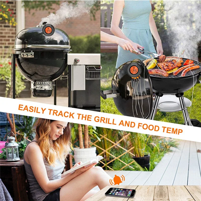 Grill Smoker BBQ Cooking Food Thermometer Oven Safe,Digital