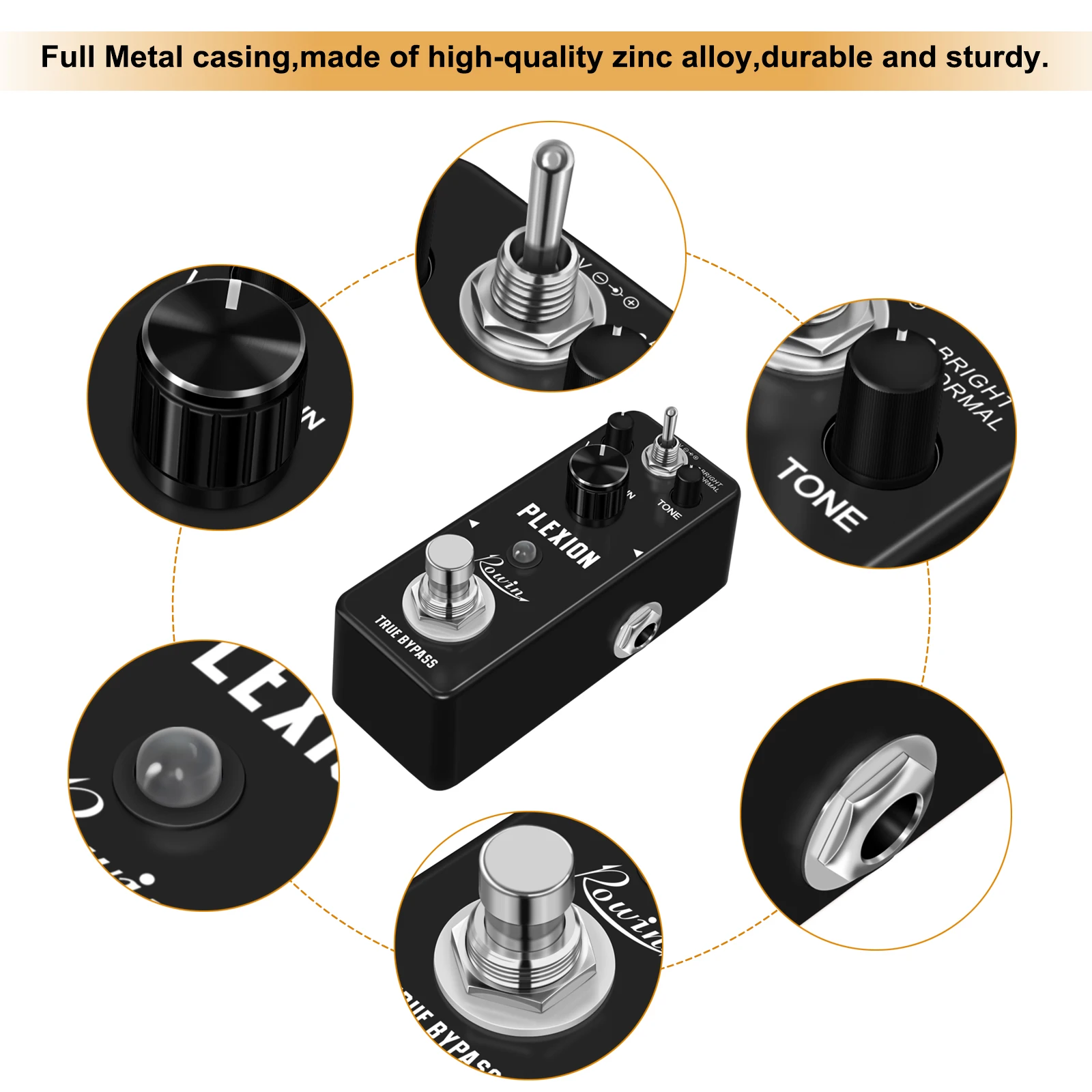 Guitar Plexion Pedal Analog Distortion Plexion Effect Pedals Sound Like Marshall Jcm800 Guitar effect pedal