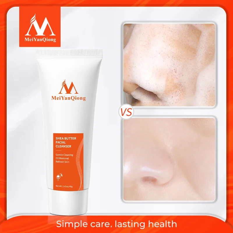 Shea Butter Face Cleanser Foam Face Wash Whitening Gentle Cleansing Skin Clean And Soothing Care Oil Control Beauty Health face wash