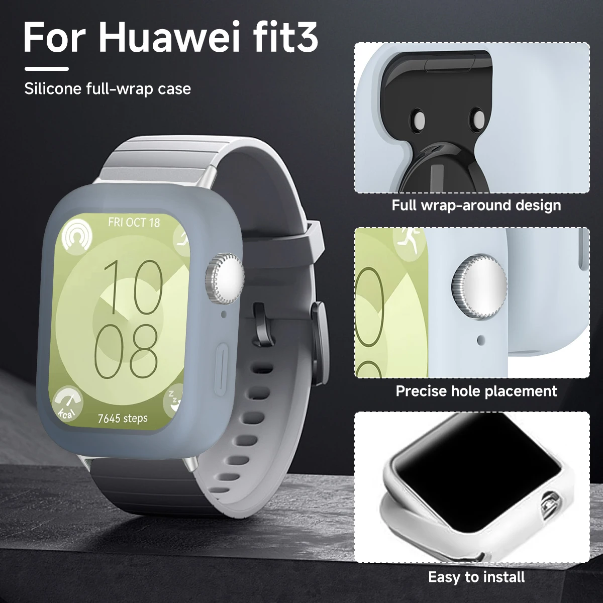 جراب سيليكون من البولي يورثان الحراري لساعة هووي ،...