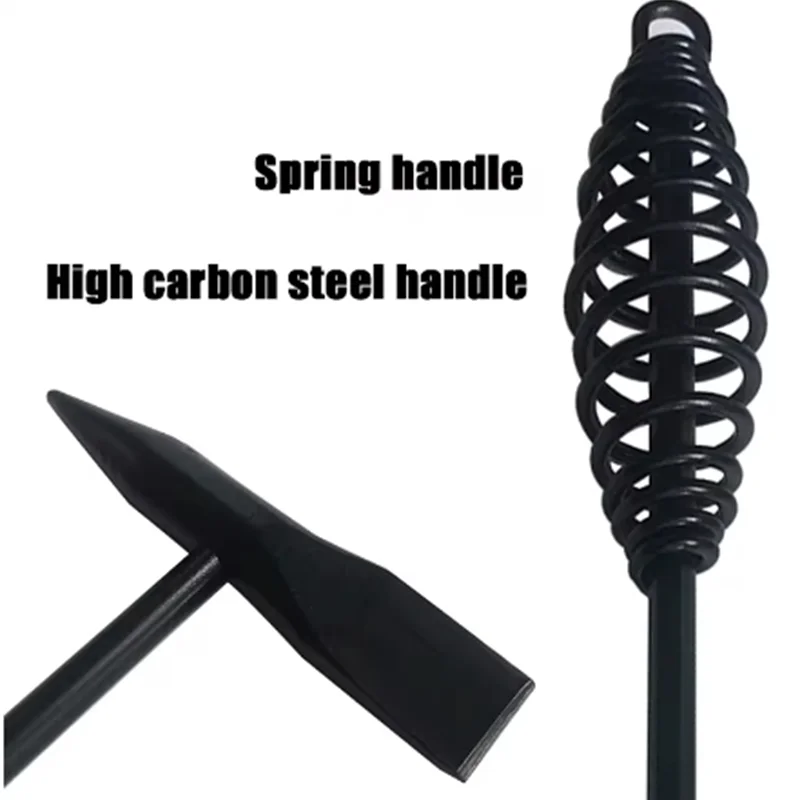 300g/500g Welding Hammers Slag Removal Tool Chipping Welding Slag Hammer with Coil Spring Handle Steel Industrial Hammer