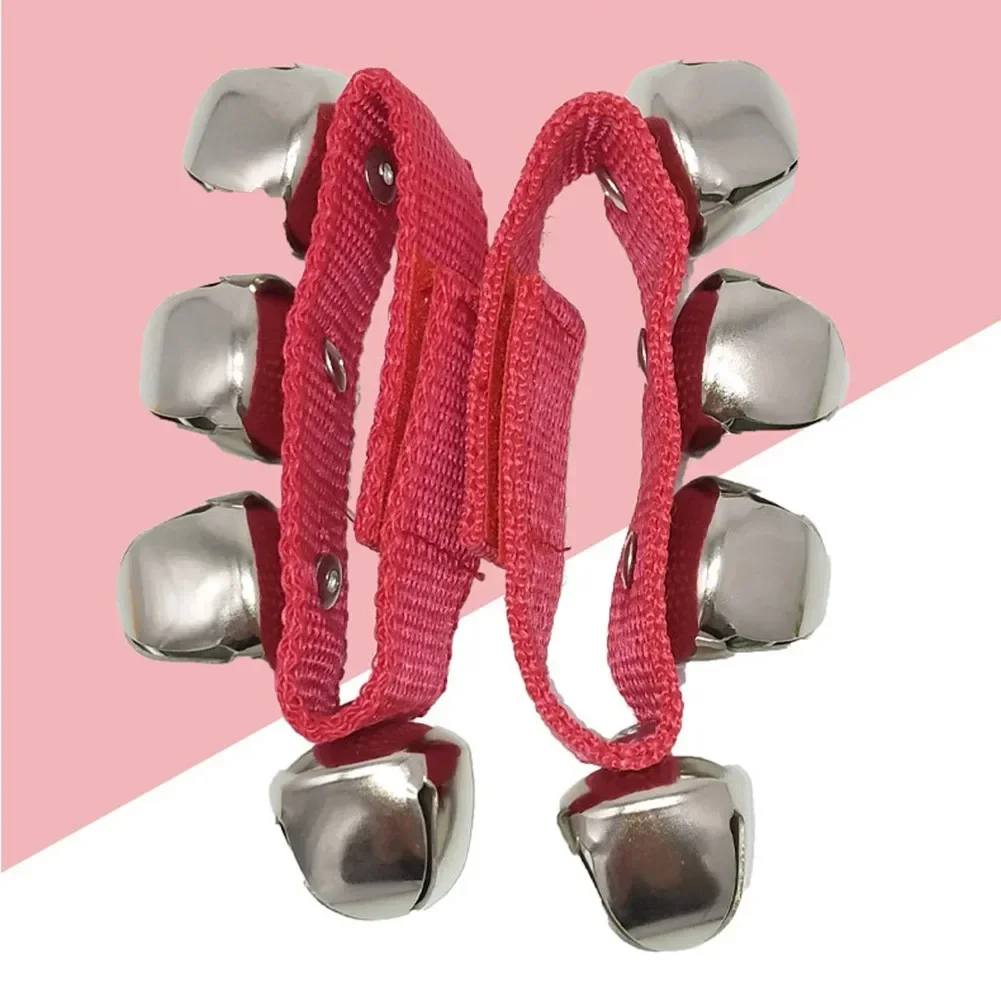 1 Pairs Wrist Bells Kids Jingles Shake Rattles Toy Percussion Educational Toys Wearable Not Easy To Deform Orff Bell Ring hand bell children percussion instruments
