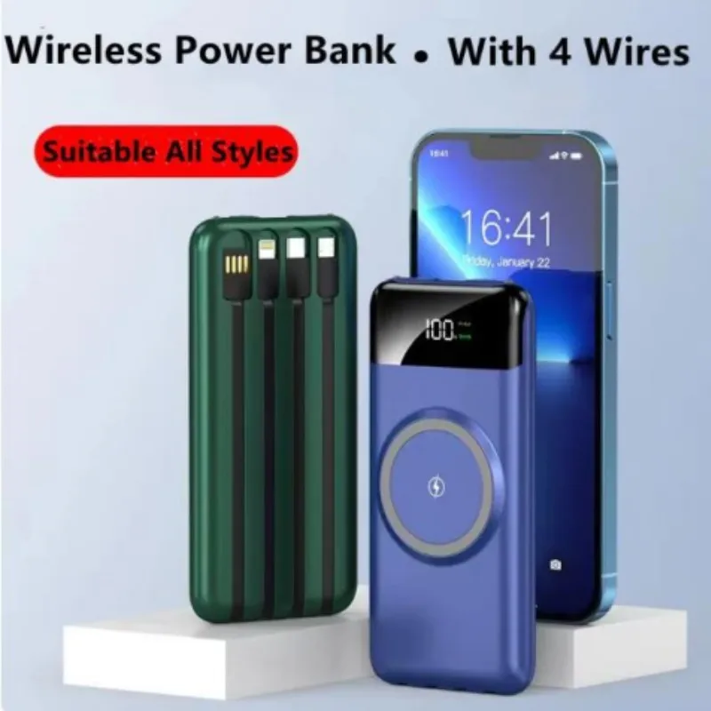 

mijia 4in1 30Ah magnetisches qi kabelloses ladegerät power bank 22.5Wmini power bank für iphone samsung huawei schnell aufladen