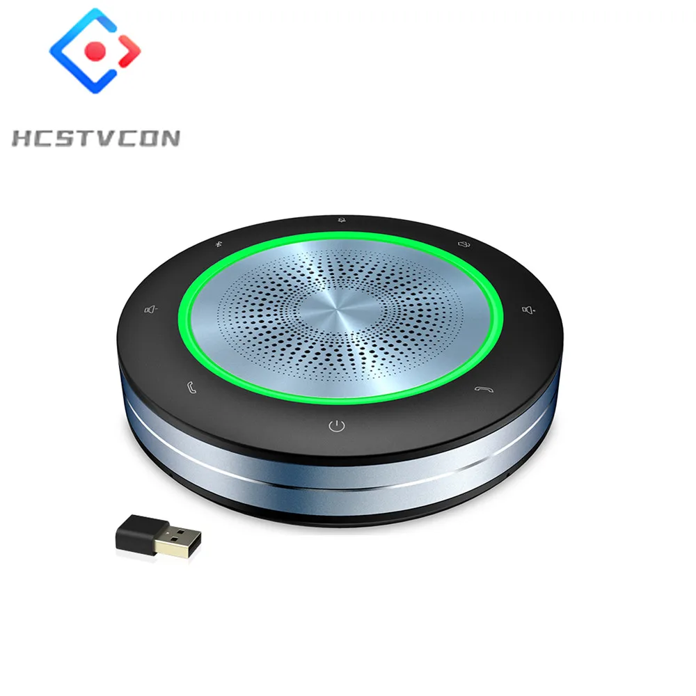 Microphone Wireless Video Conference Omnidirectional Bluetooth USB 360&deg; 8m Pickup Power Bank Speaker Stylish for Large Meeting
