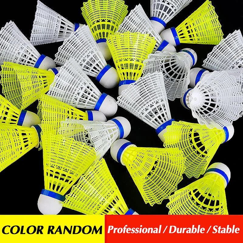 

1 Pc Durable Badminton Ball Plastic Badminton Ball Durable Yellow White Student Nylon Badminton Ball