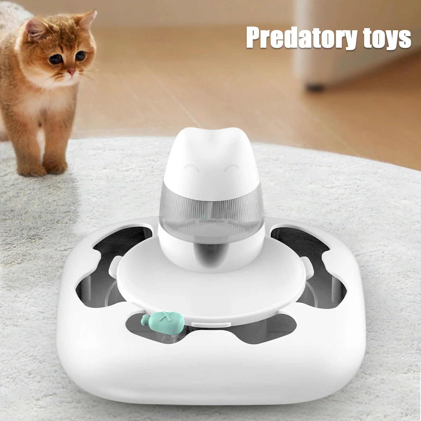 

Interactive Cat Toy Automatic Pet Feeder Electric Flutter Rotating Kitten Toys Intelligence Balls Roller Tracks Feeder Pet Toys