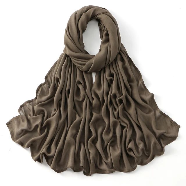 185*75 cm musulman Modal Hijab rayonne coton châles pour femmes mince plaine écharpe grande taille foulard islamique Turban bandeau