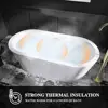 61" White Acrylic Freestanding Tub cUPC Certified Integrated Overflow and Drain Ergonomic Design High Load Capacity Easy 4
