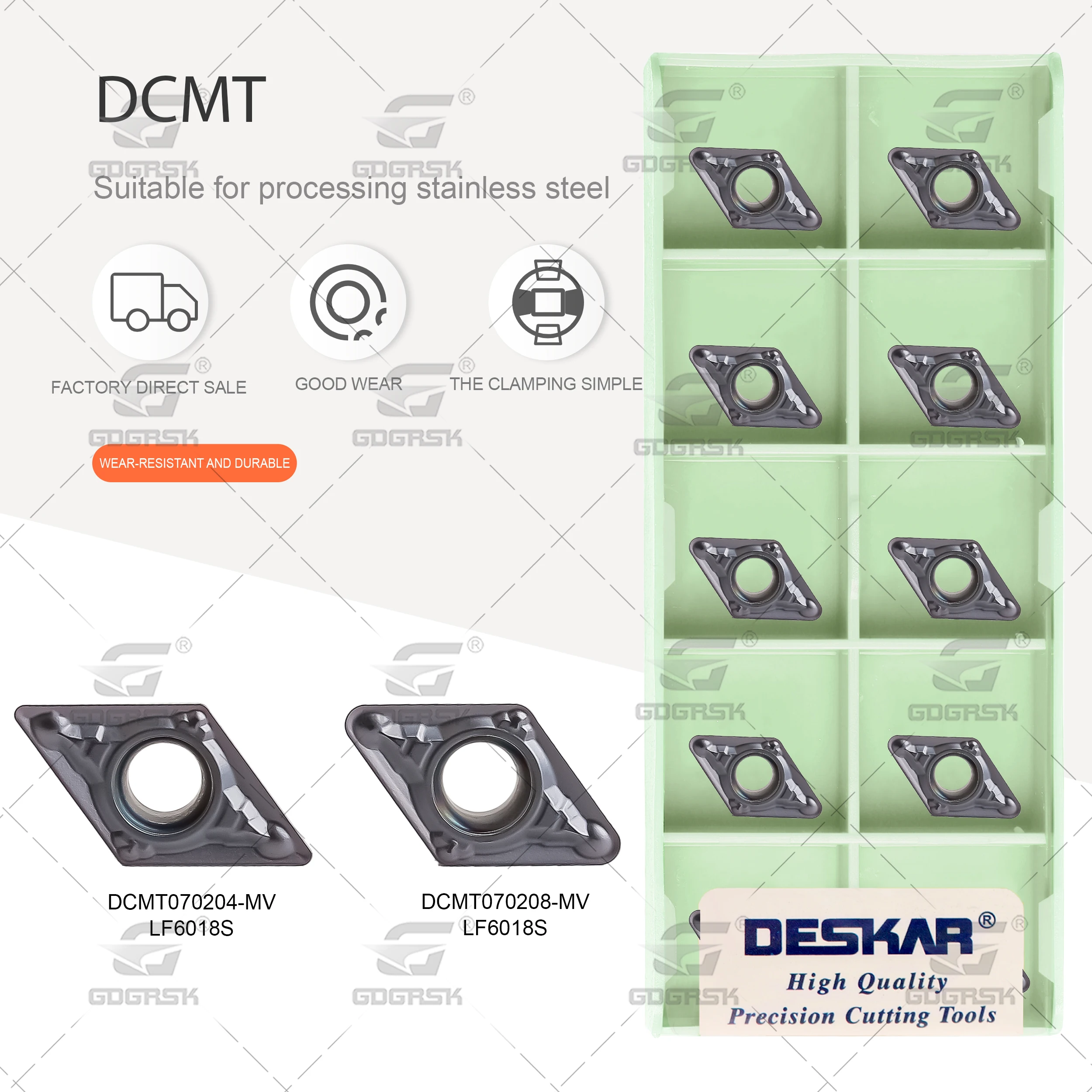 

Токарный станок с ЧПУ DESKAR DCMT070204 DCMT070208 MV LF6018S