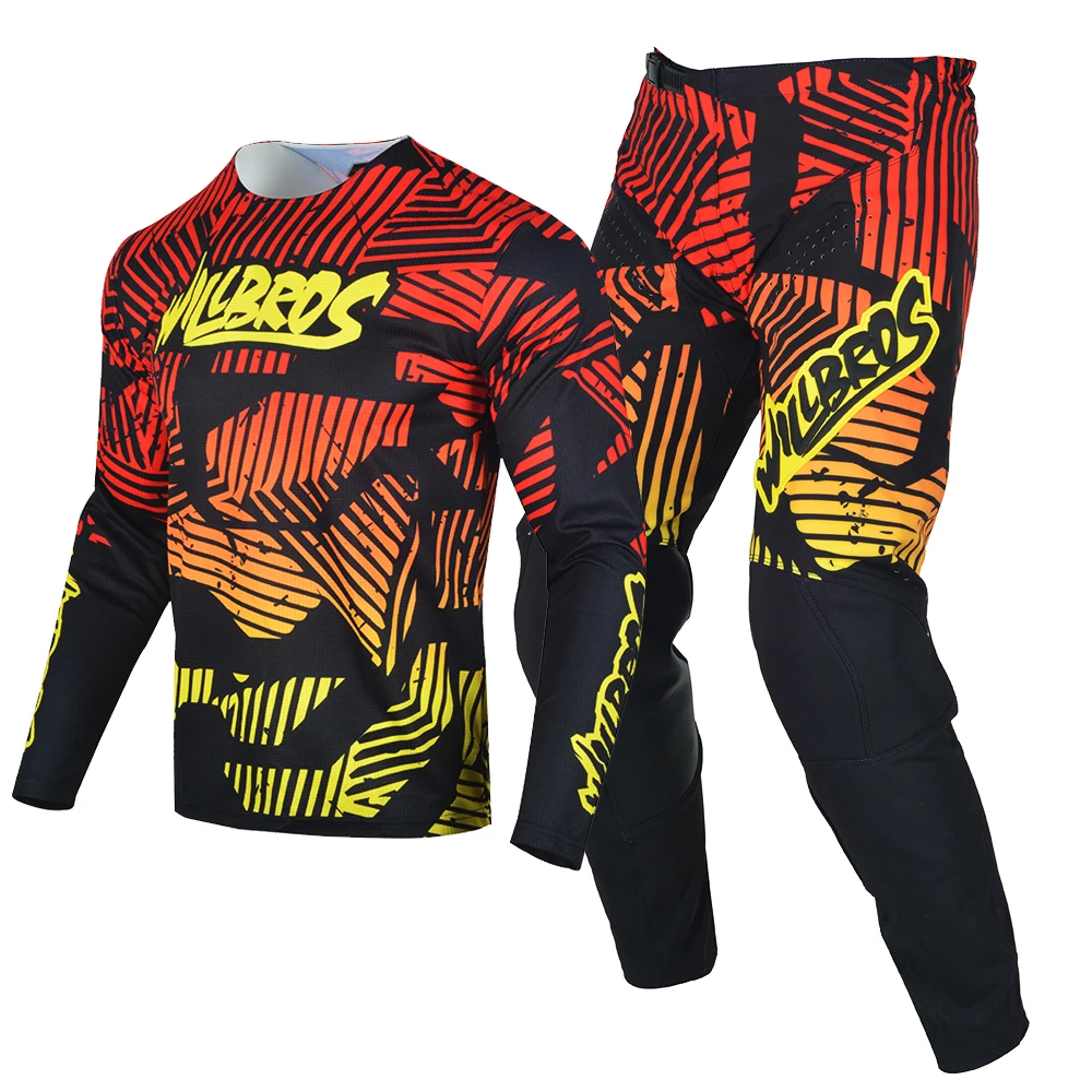 WILLBROS KINETIC Enduro Jersey Pants MX Combo DH Downhill Bike Gear Set Motocross Outfit Mountain Bicycle Off-road Suit Men Kits
