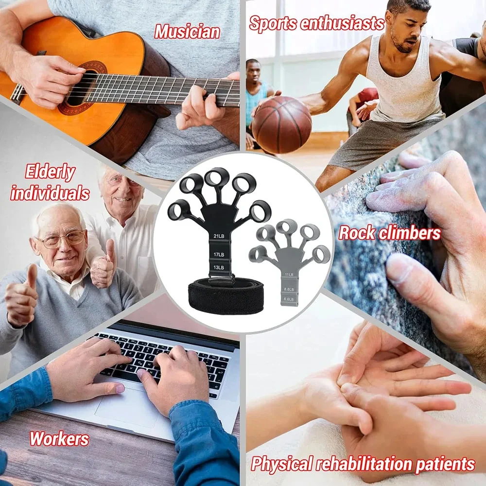 Rinforzante Per Dita E Mani In Silicone - Set Da 5 Pezzi Con Diversi Livelli Di Resistenza (10-75 Libbre) - 2