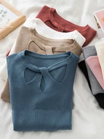2026 Fashion Hollow Out Women Sweaters Spring Autumn Tops Slim Women Pullover Knitted Sweater Basic Solid Jumper Soft Warm Pull