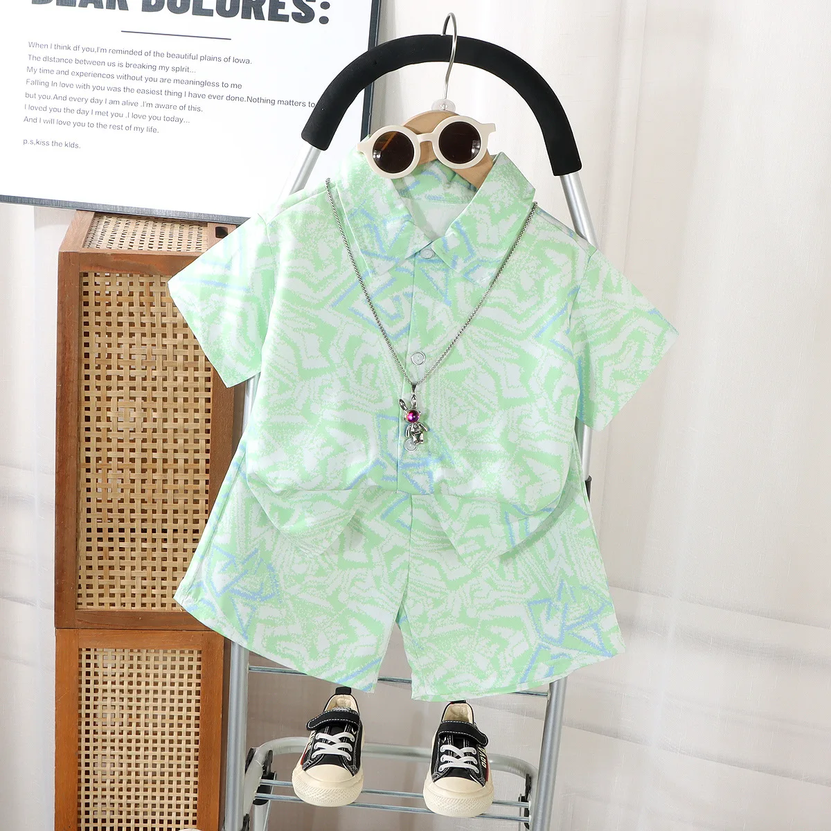 0-8Y Kids Baby Boy Clothes Summer Floral Print Sets 2Pcs Short Sleeve Shirt+Shorts Child Boy Beach Wear Casual Outfits 4
