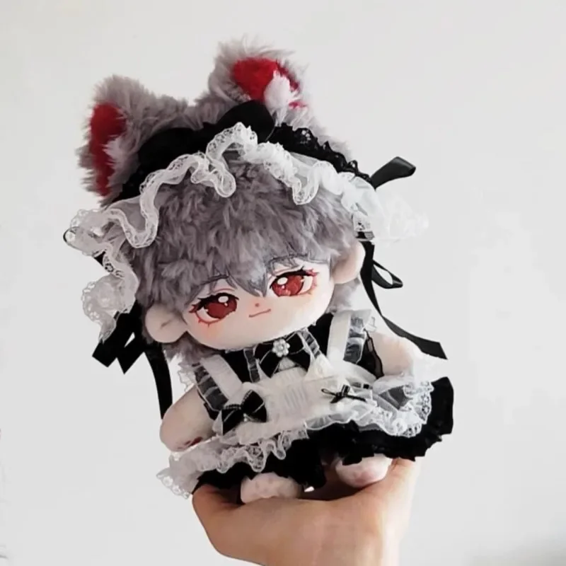 20CM Doll Clothes Maid Dress Suit Pink Cat Cosplay Toy Accessories Changing Dressing Game Playing House Photo Props Toy Gift 3