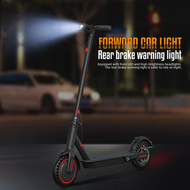 350W Foldable Electric Scooter for Adults Teens,Explosion-proof Tires,Dual Brake System Lightweight High Quality E-scooter 6