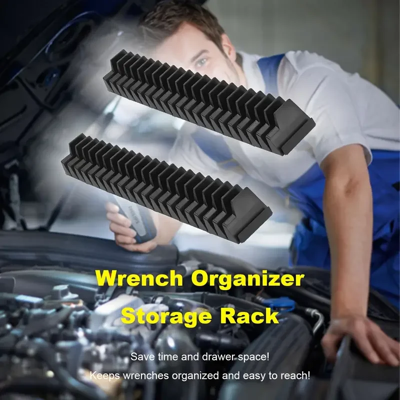 Wrench Organizer 23 PCS Magnetic Rack for Toolbox Wrench Holder Drawer Storage Shelf Upright