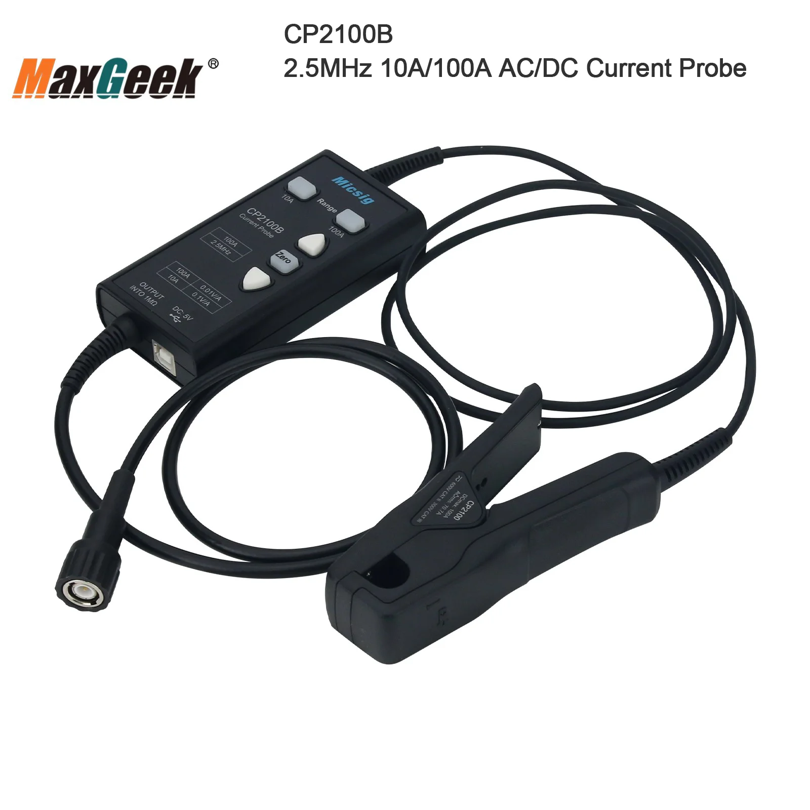Sonde De Courant Micsig CP2100A 800KHz 10A/100A AC/DC Pour Oscilloscopes - Précision Et Fiabilité