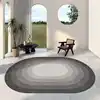Modern Style Rugs for Bedroom Oval Shape Living Room Decoration Carpet Home Washable Anti-slip Floor Mat Fluffy Soft Bedside Rug 1