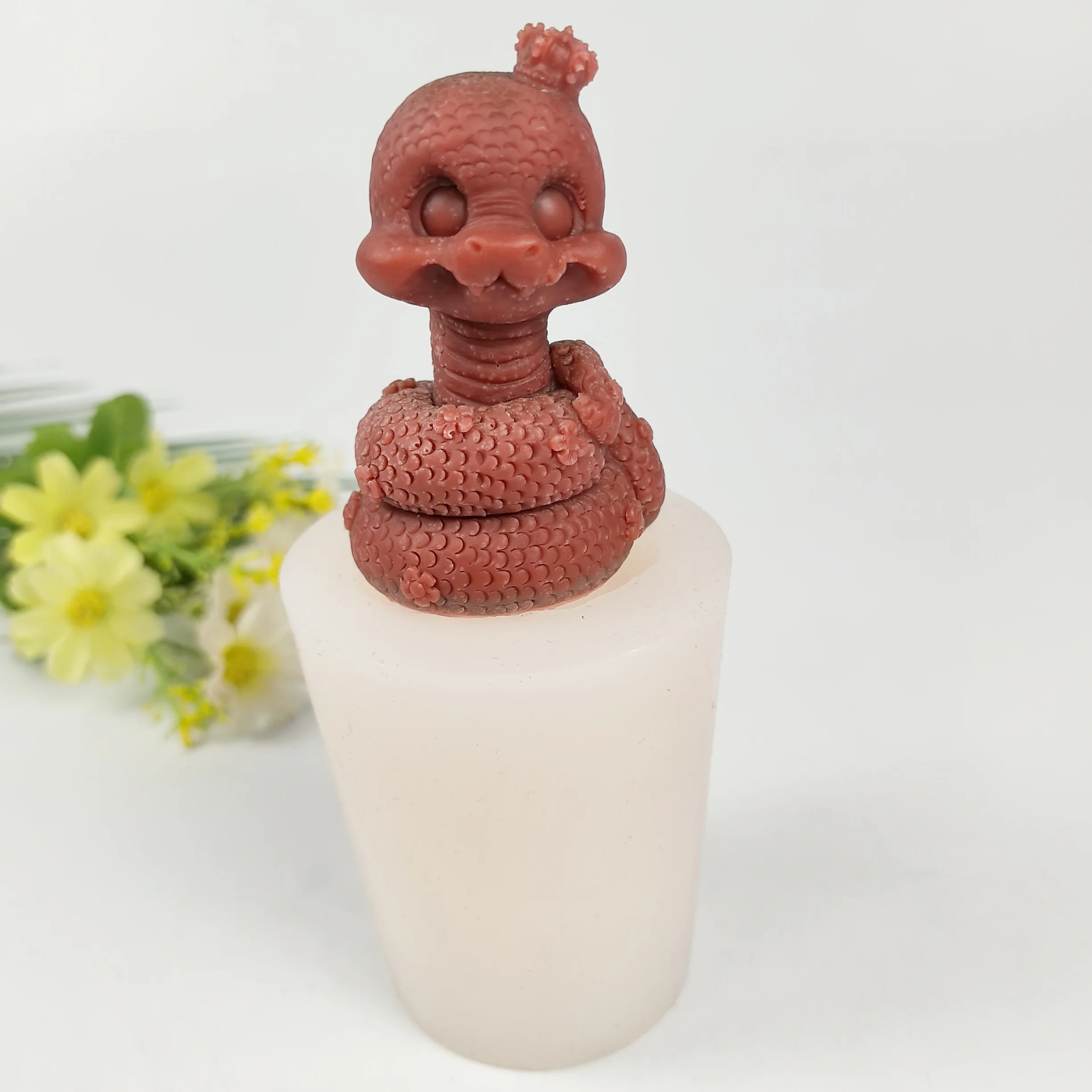 3D 뱀 실리콘 금형 귀여운 동물 모양 쿠키 금형 초콜릿 양초 금형 비누 금형 점토 수지 금형
