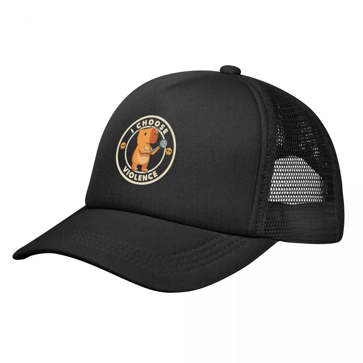 

Men Women I Choose Violence Funny Capybara Trucker Hat Outdoor Mesh Baseball Cap Snapback Caps Sun Hat Adjustable Racing Cap
