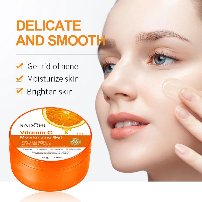 Vitamin C Moisturizing Gel Face Cream Hydrating Brighten Skin Smooth