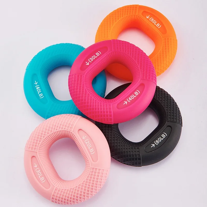 

Handgrip convex flat double strength grip ring silicone fitness sports equipment finger activity strength trainer