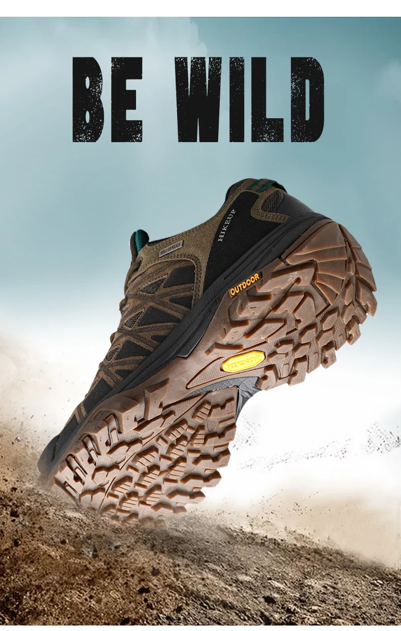 HIKEUP Modische Outdoor-Schuhe, Wandern, Herren, Sport, lässig, Bergtrekking-Stiefel, Camping-Sneaker für Herren, rutschfest, verschleißfest – Detail 5