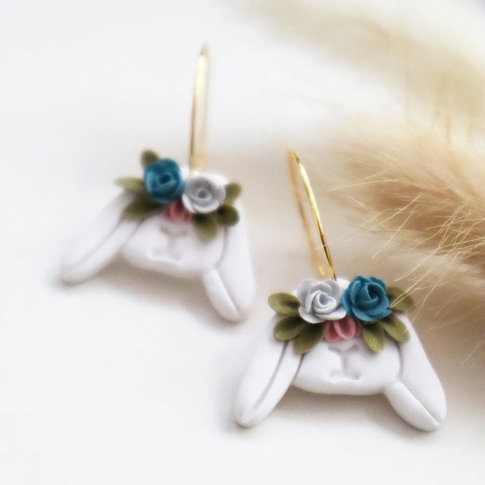 Boucles D'oreilles Mignon Animal Femelle Créatif à La Main