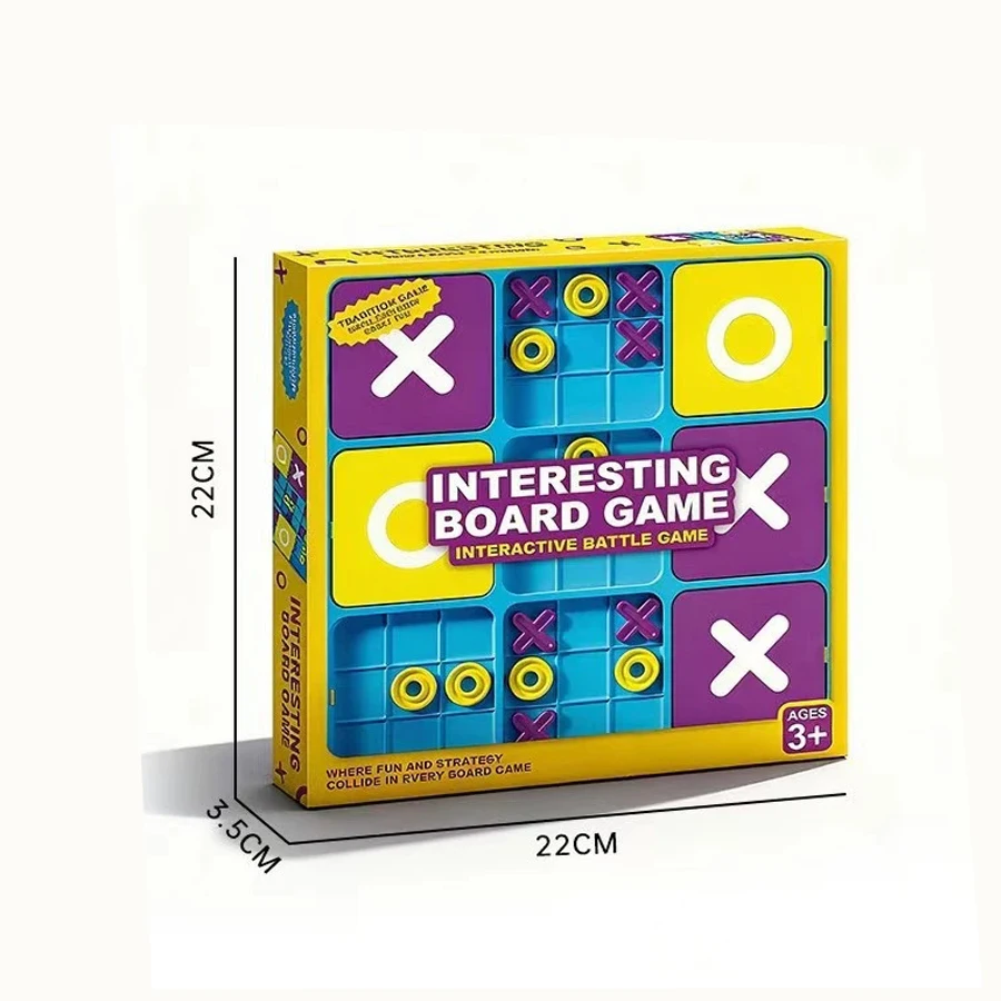 Nine-Square Xo Tic-Tac-Toe Board Game for Boys and Girls, Early Education Tabletop Game to Train Logical Thinking, Children's Educational Toy, Suitable for Christmas, Spring Festival, New Year's Day, Birthdays, Suitable for Boys and Girls Toys