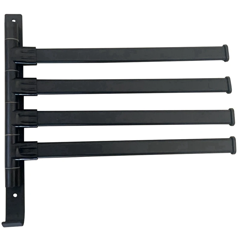 Swivel Towel Rack Aluminum Alloy Swivel Towel Rack With 4-Arm Hanger,Rustproof Racks For Bathroom 180&deg; Rotation
