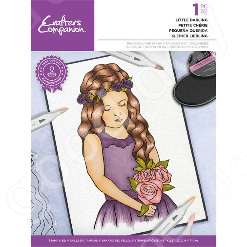 

2022 Arrival New hot sale Little Darling clear Stamps Scrapbook Diary Decoration Embossing Template Diy Greeting Card Handmade