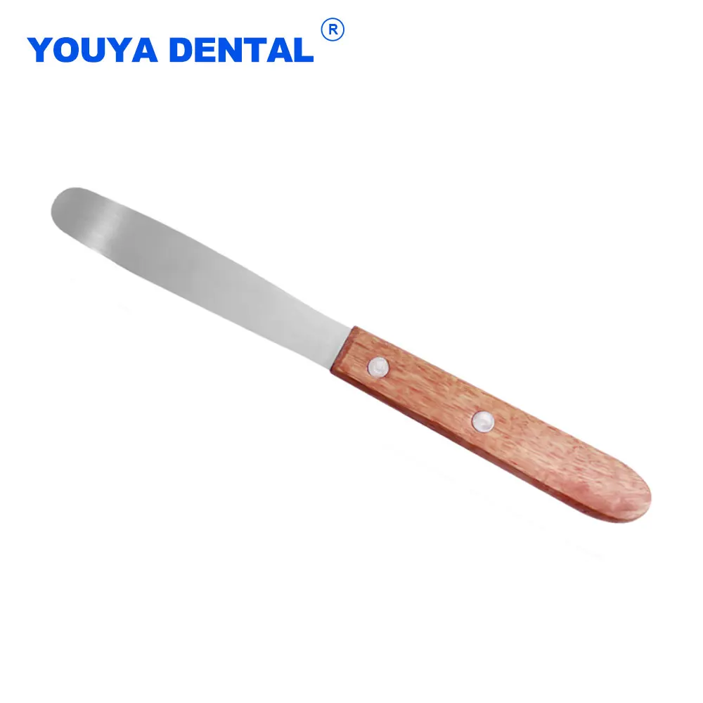 

Dental Mixing Spatula Wooden Handle Knife Mixing Lab Plaster Gypsum Carving knife Blade Cutter Dentist Impression Materials