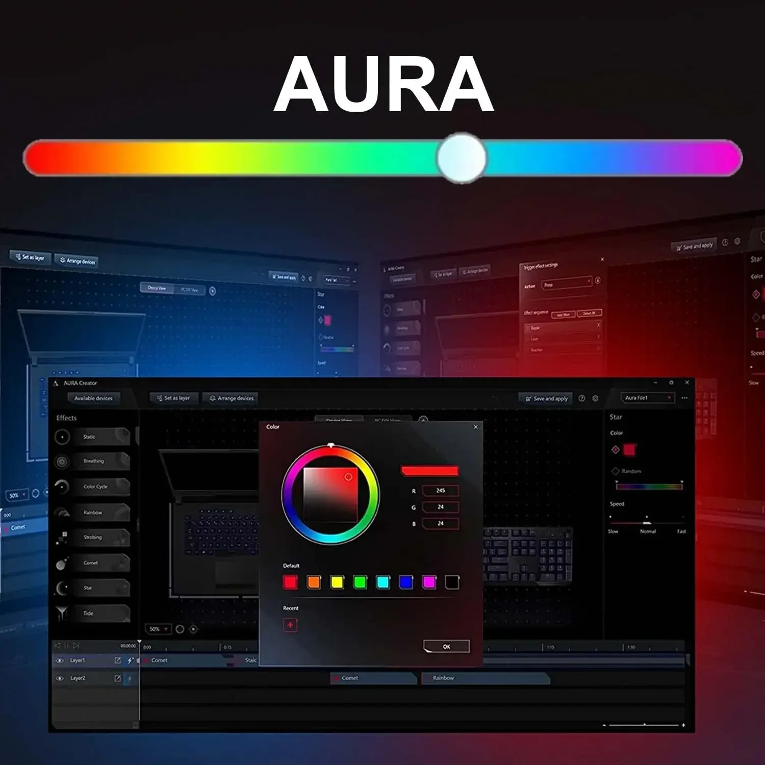 Vibrant RGB LED Strip Gaming Lights - 5V Addressable LED Headers for Dynamic Lighting Effects