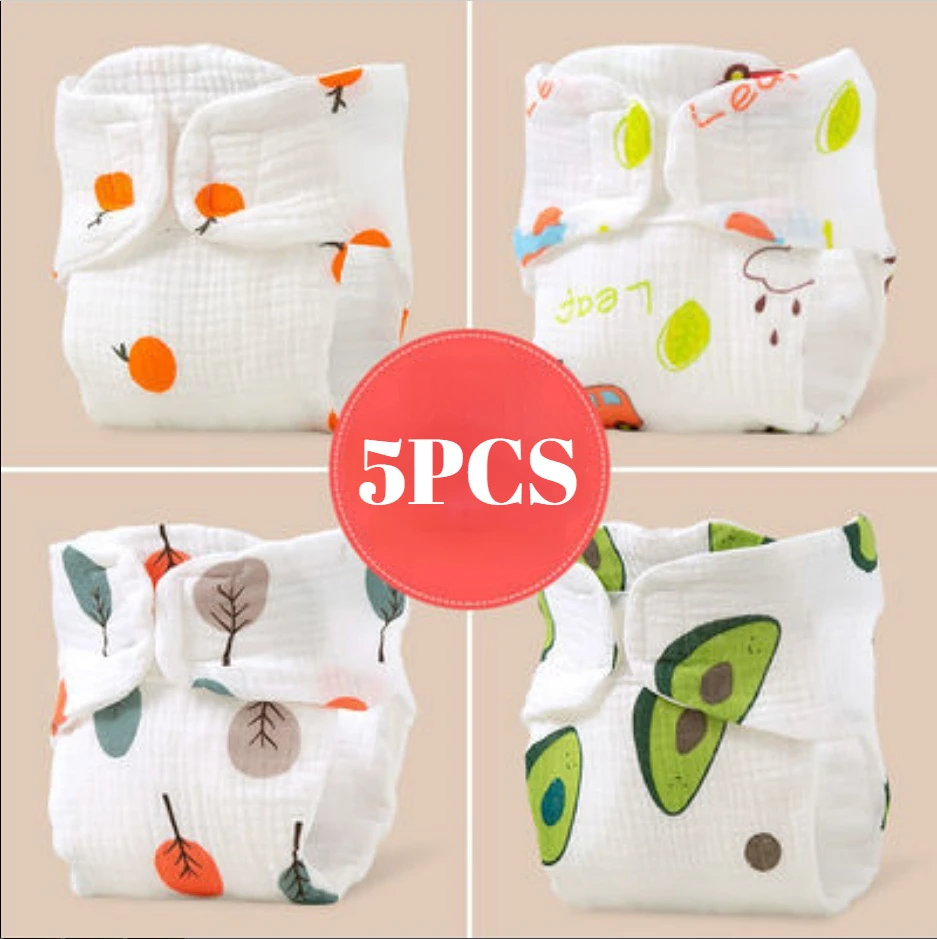 5PCS/lot All In One Baby Cloth Diaper 12 Layers Cotton Guaze Reusable Diapers Baby Washable Newborn Diaper cloth diapers gauze diaper