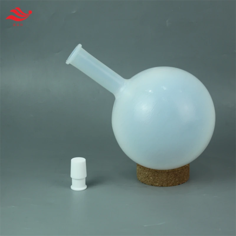 PFA 플라스크 둥근 바닥, 불화 수소산에 강한 대용량 반응기, 1000ml